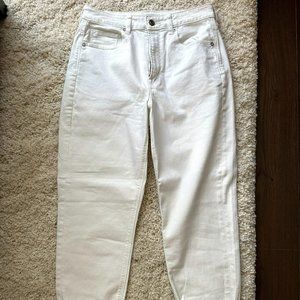AE White Mom Jeans - with stretch!